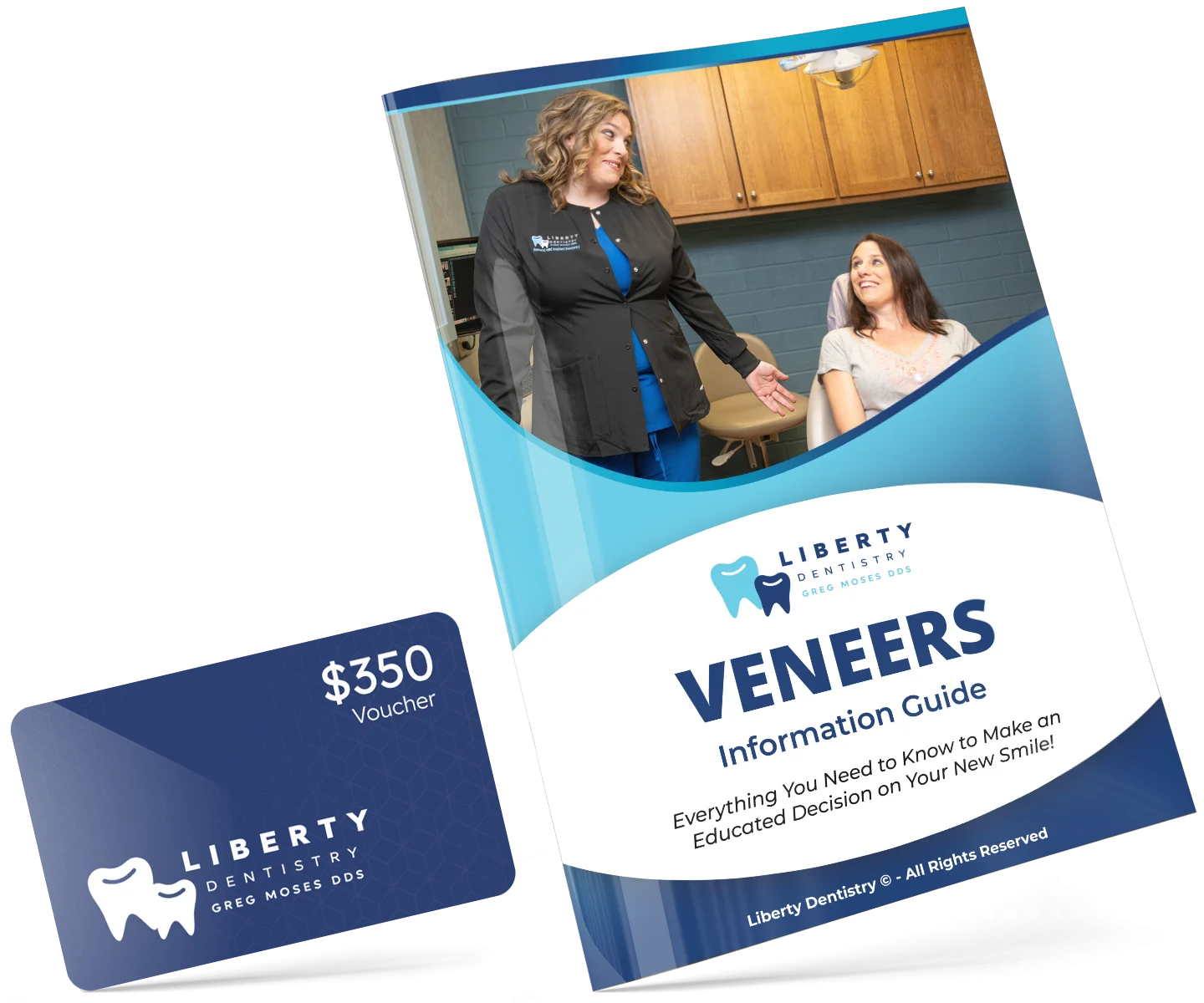 Free veneers guide and gift card from Liberty Dentistry